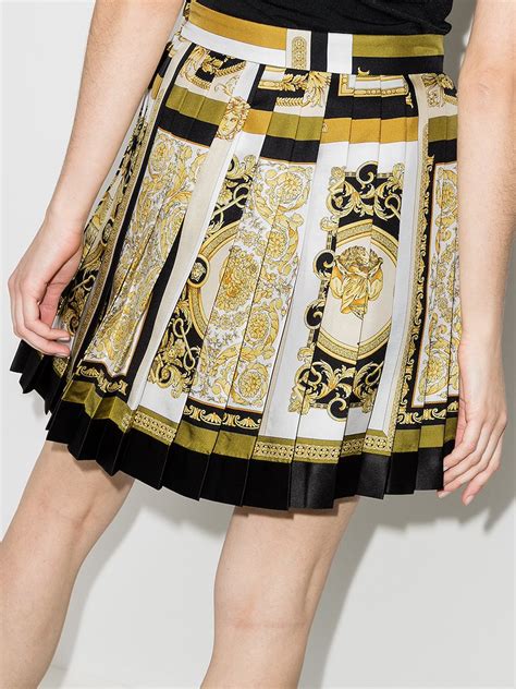 versace women skirt|Versace pleated mini skirt.